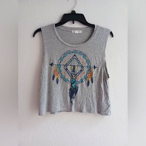 Forever 21 dreamcatcher shirt, gray, Small